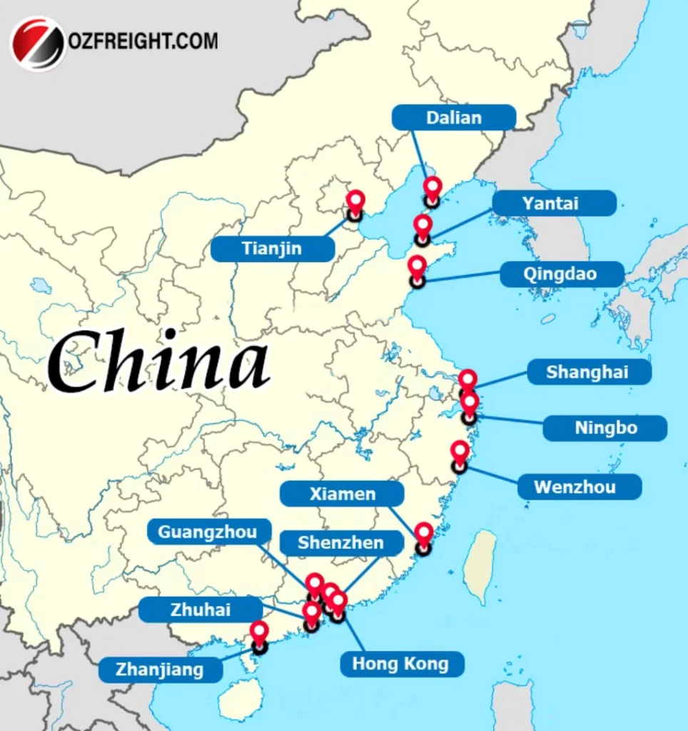 Danh mục cảng biển ở Trung Quốc (China) 1